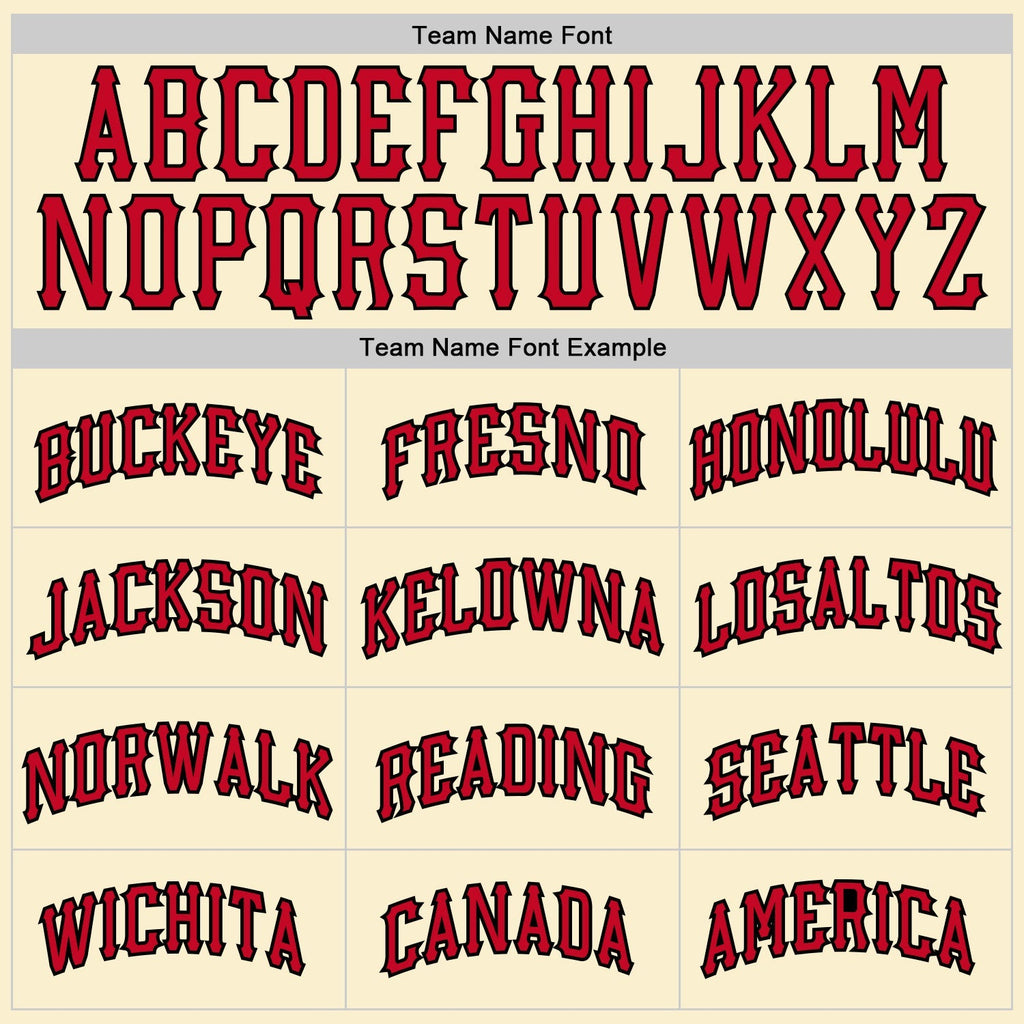 Custom Basketball Jersey - Cream Red-Black Throwback - Style Cream0076