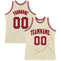Custom Basketball Jersey - Cream Red-Black Throwback - Style Cream0076