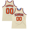 Custom Basketball Jersey - Cream Orange-Royal Throwback