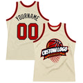 Custom Basketball Jersey - Cream Red-Black Throwback - Style Cream0513