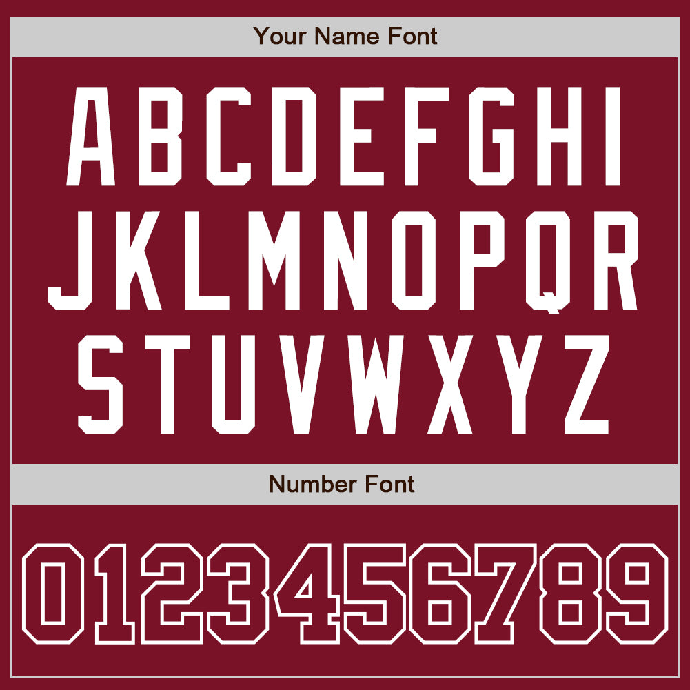 Custom Baseball Jersey - Crimson Crimson-White