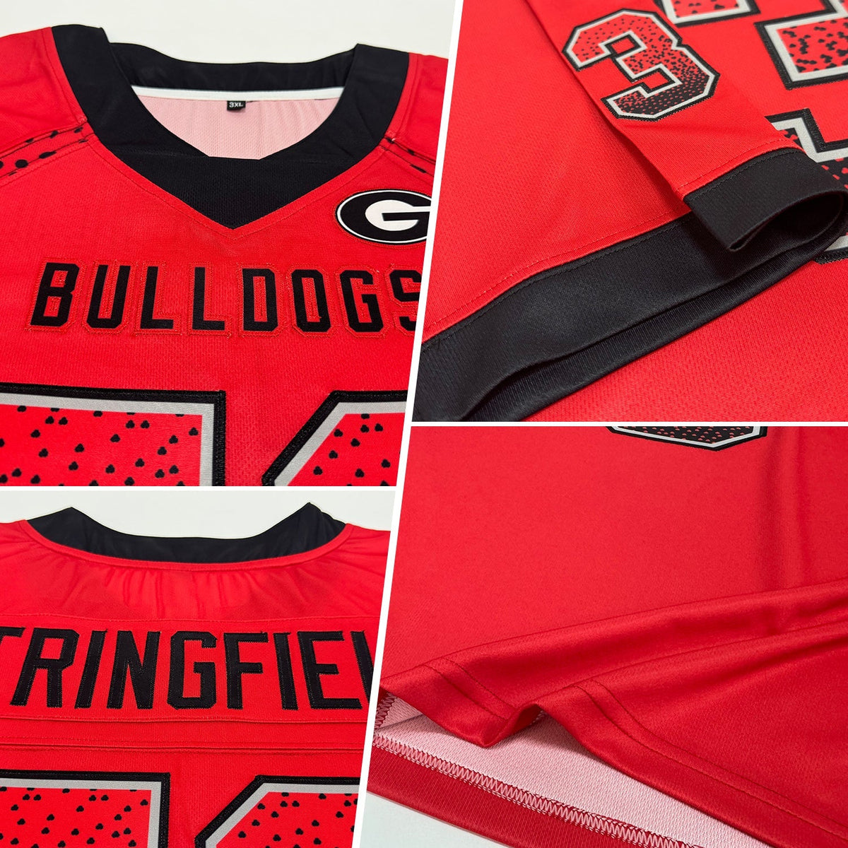 Custom Football Jersey - Red Black-Gray Drift Fashion