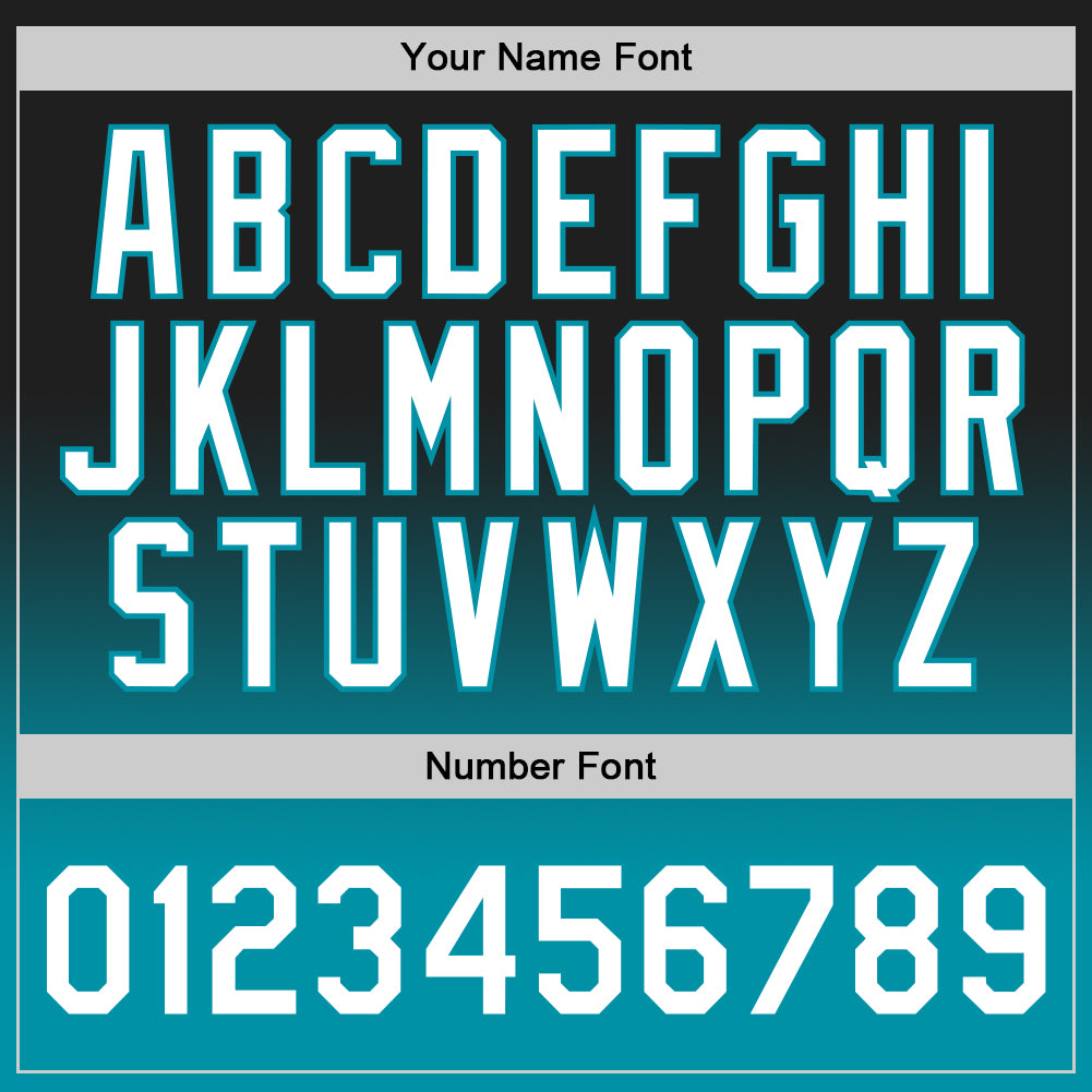 Custom Basketball Jersey - Black White-Teal Fade Fashion