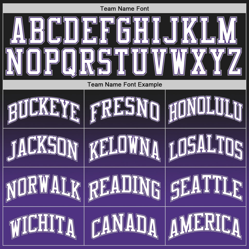 Custom Basketball Jersey - Black White-Purple Fade Fashion