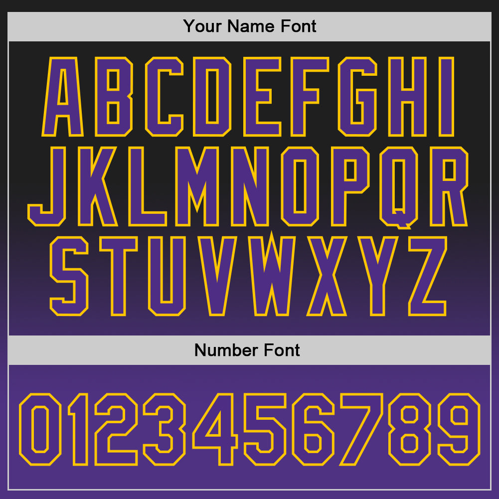 Custom Basketball Jersey - Black Purple-Gold Fade Fashion