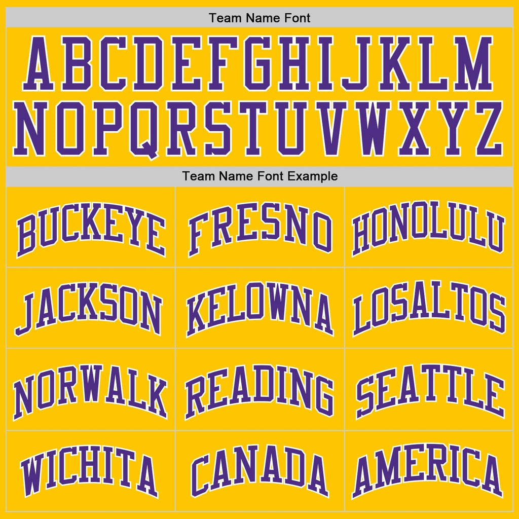 Custom Basketball Jersey - Gold Purple-White Throwback - Style Gold0268