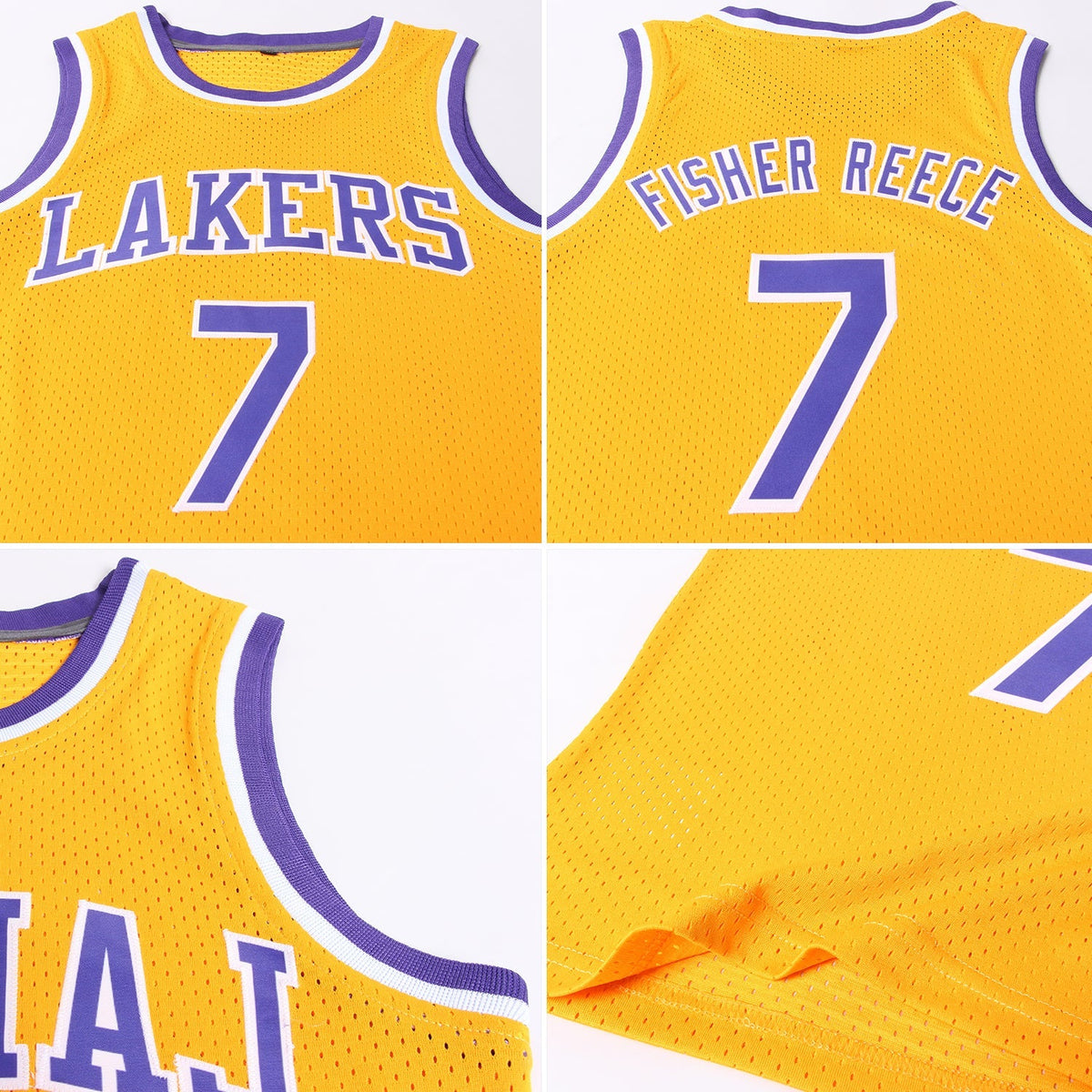 Custom Basketball Jersey - Gold Purple-White Throwback - Style Gold0268