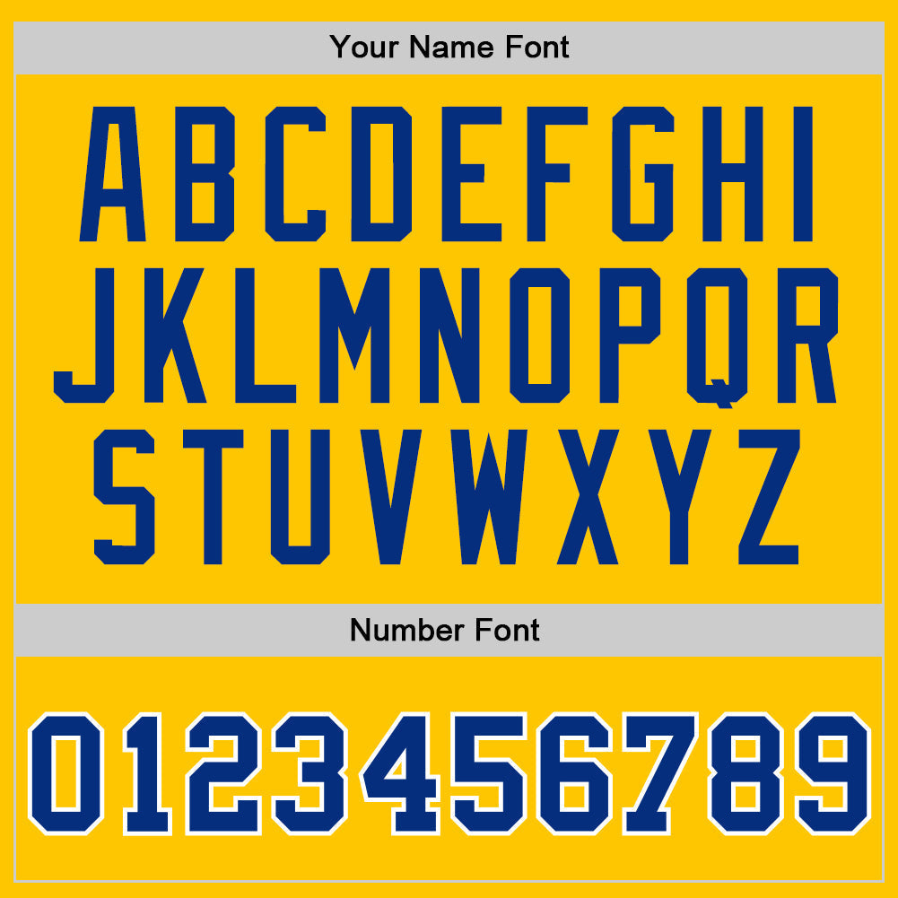 Custom Basketball Jersey - Gold Royal-White Throwback - Style Gold0276