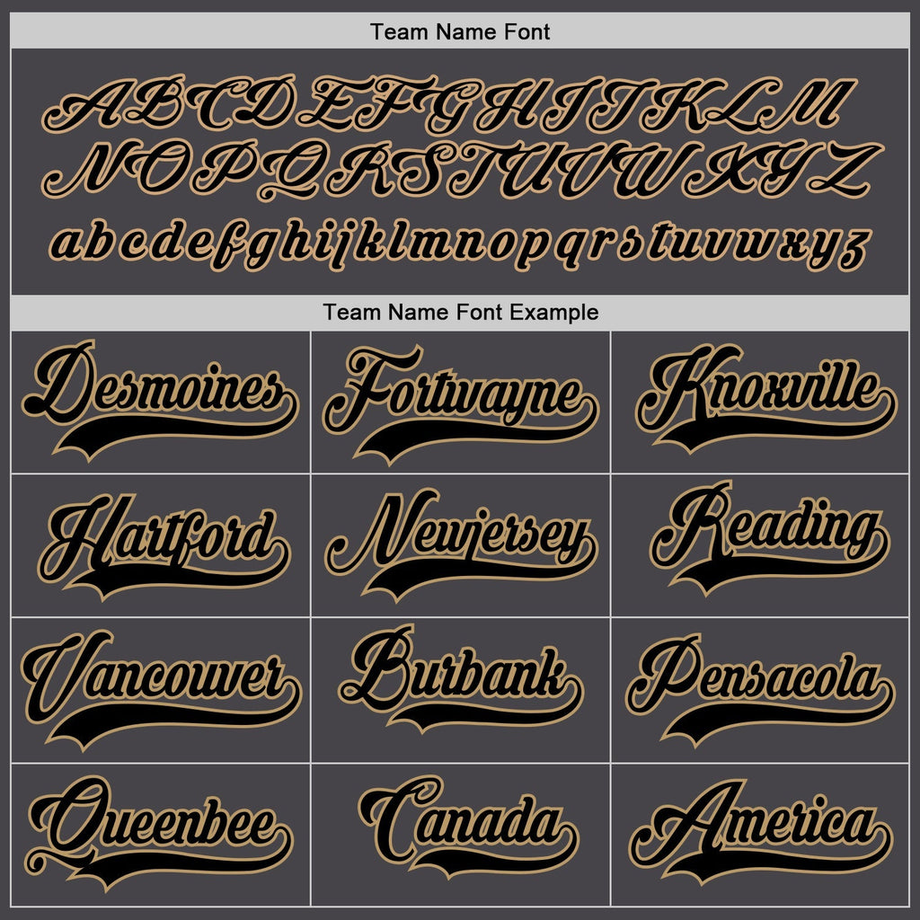 Custom Hockey Jersey - Steel Gray Black-Old Gold - Style Gray0285