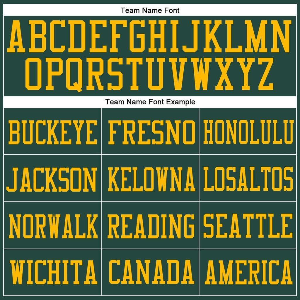 Custom Football Jersey - Green Gold Mesh
