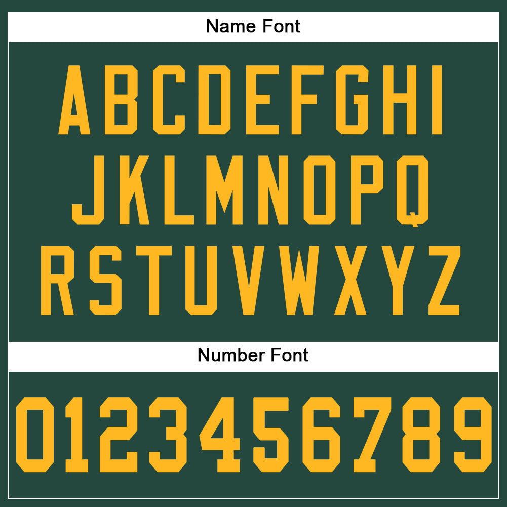 Custom Football Jersey - Green Gold Mesh