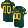 Custom Football Jersey - Green Gold Mesh