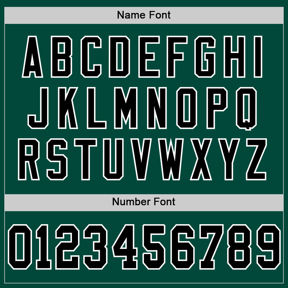 Custom Football Jersey - Green Black-White Mesh