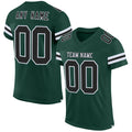 Custom Football Jersey - Green Black-White Mesh