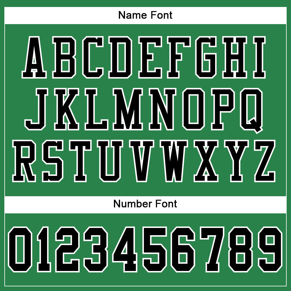 Custom Football Jersey - Grass Green Black-White Mesh