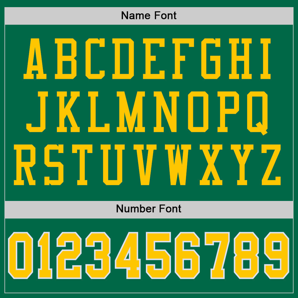 Custom Football Jersey - Grass Green Gold-White Mesh Throwback