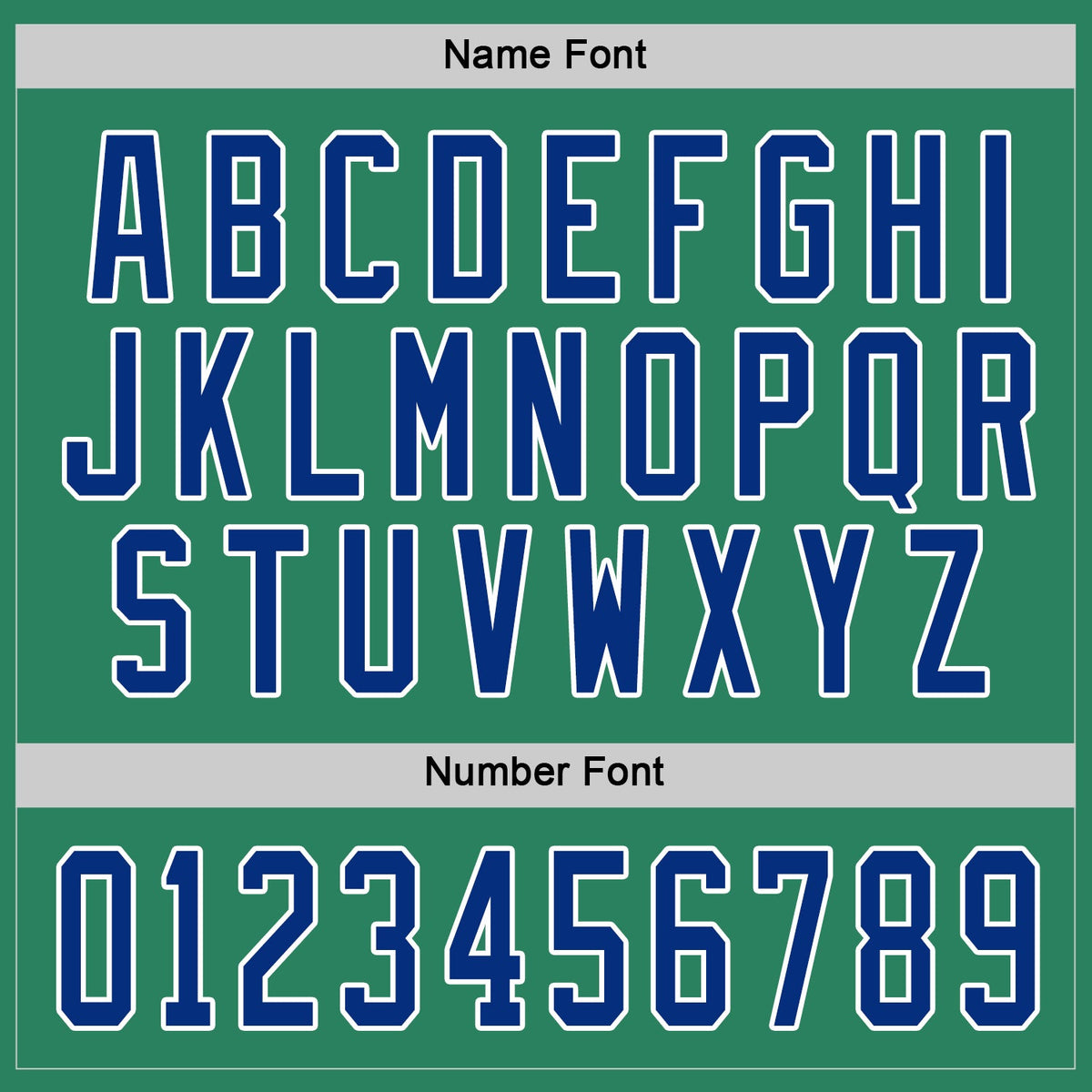 Custom Hockey Jersey - Kelly Green Royal-White - Style KellyGreen0281