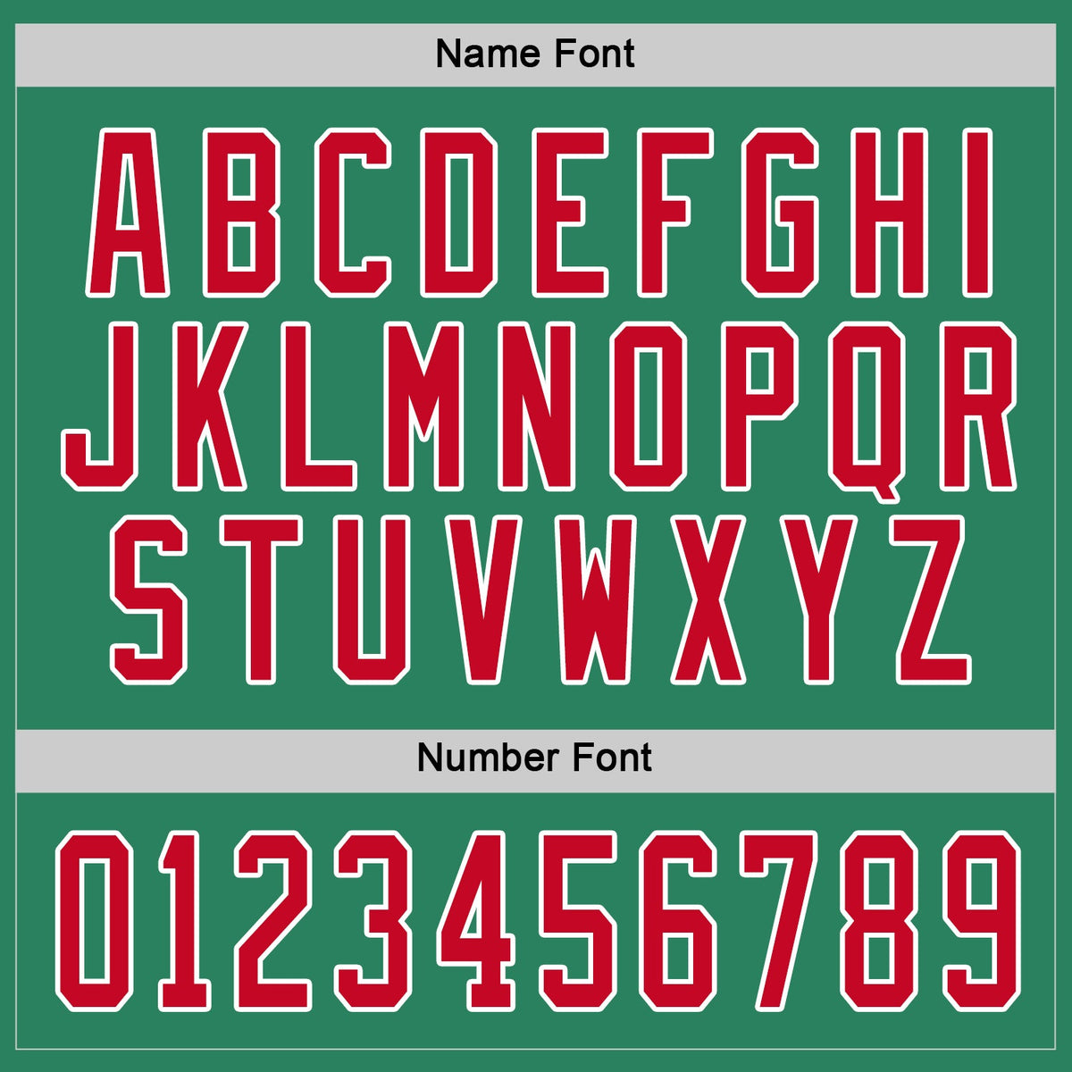 Custom Hockey Jersey - Kelly Green Red-White