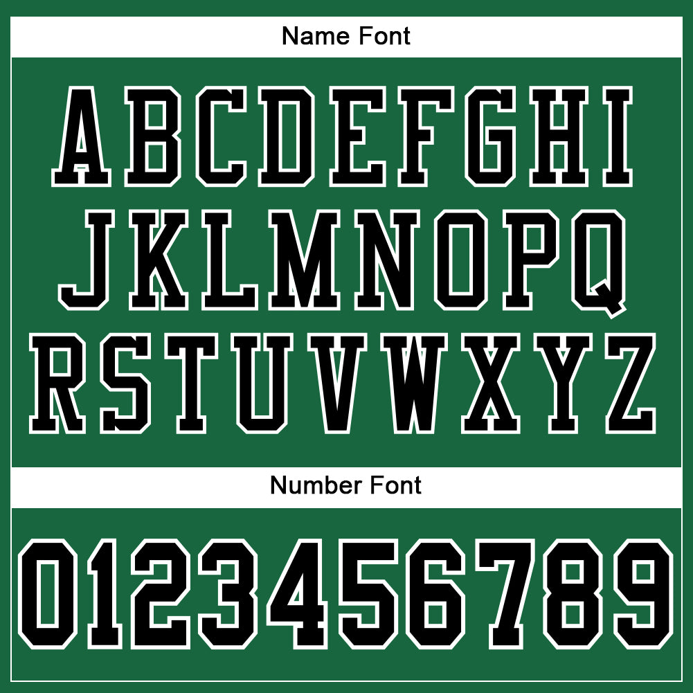 Custom Football Jersey - Kelly Green Black-White Mesh