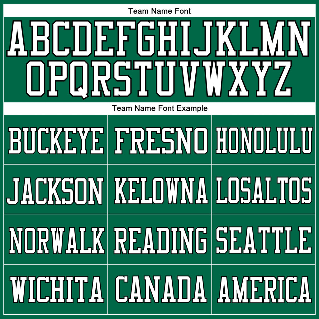 Custom Football Jersey - Kelly Green White-Black Mesh - Style KellyGreen0446