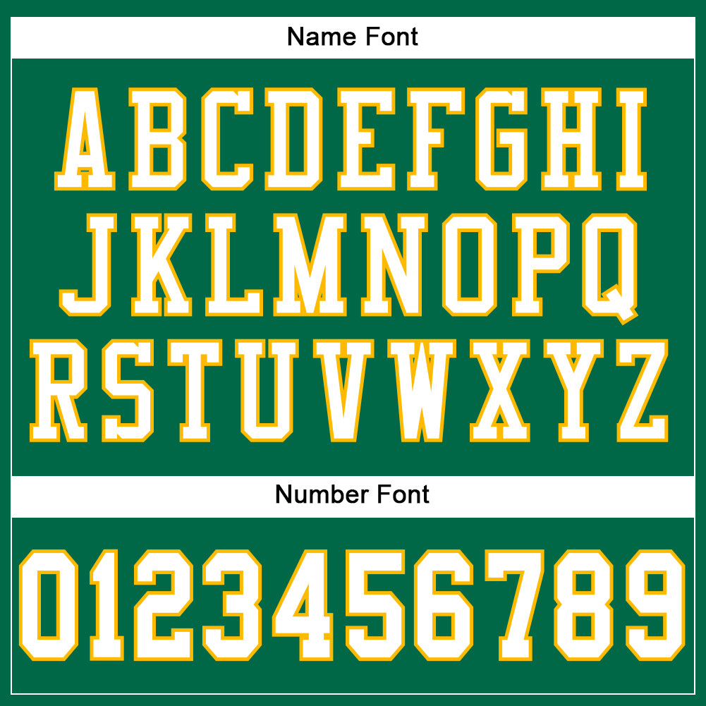 Custom Football Jersey - Kelly Green White-Gold Mesh