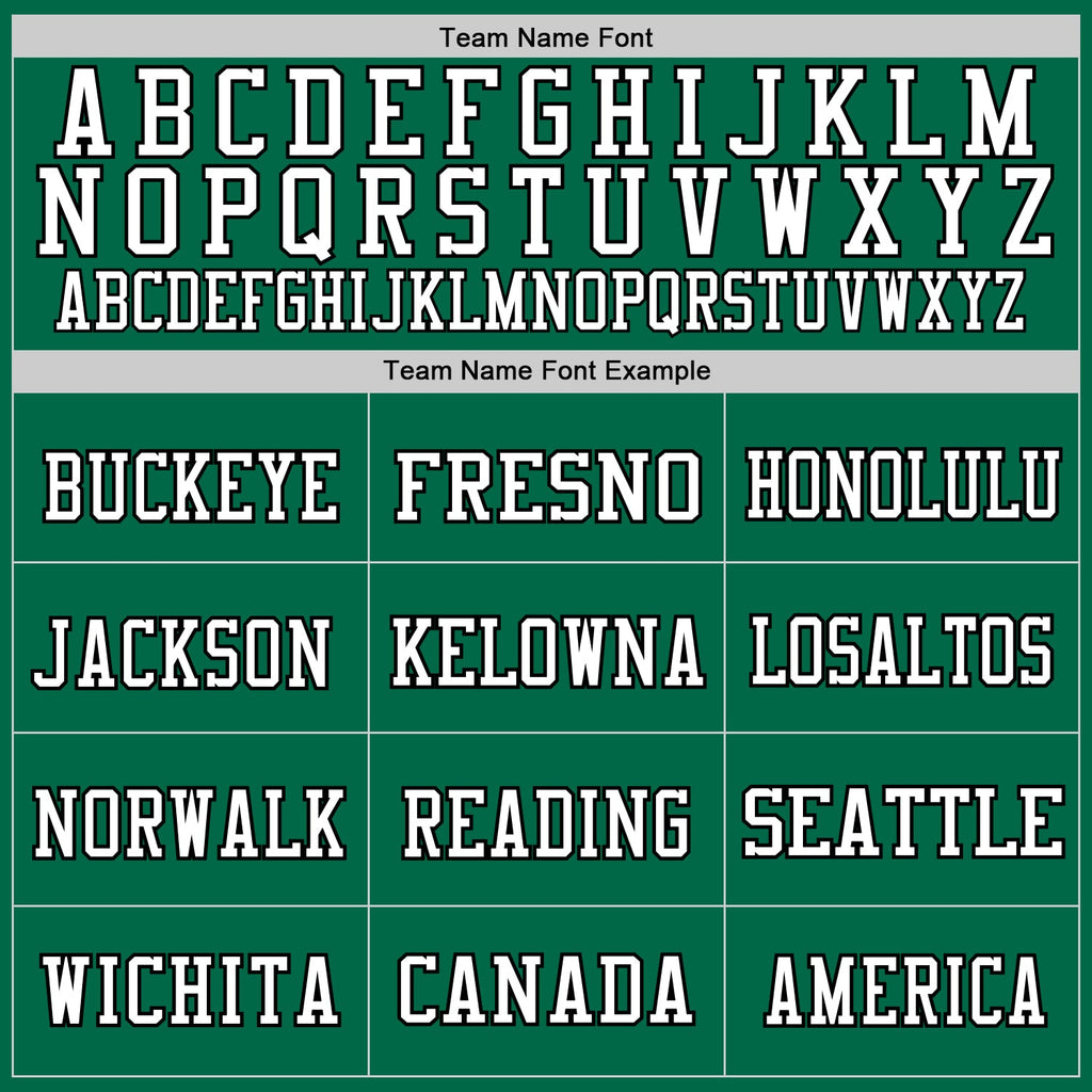Custom Football Jersey - Kelly Green White-Black Mesh - Style KellyGreen0463