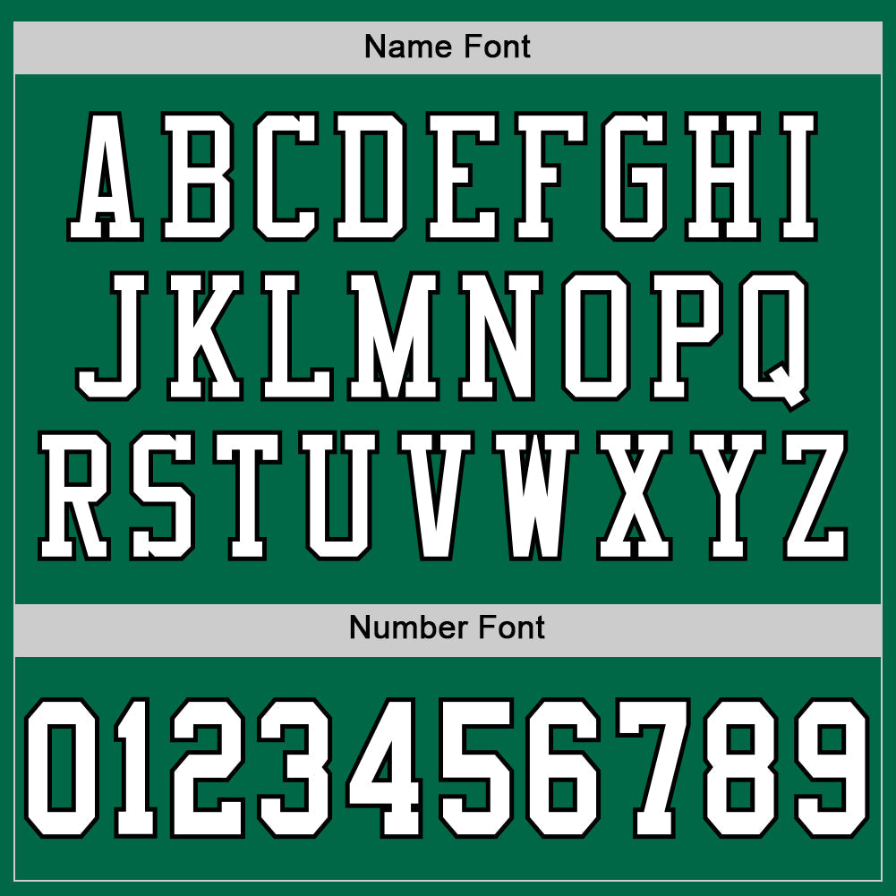 Custom Football Jersey - Kelly Green White-Black Mesh - Style KellyGreen0463