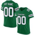 Custom Football Jersey - Kelly Green White-Black Mesh - Style KellyGreen0463
