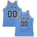 Custom Basketball Jersey - Light Blue Black-White Throwback