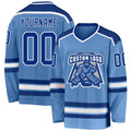 Custom Hockey Jersey - Light Blue Royal-White