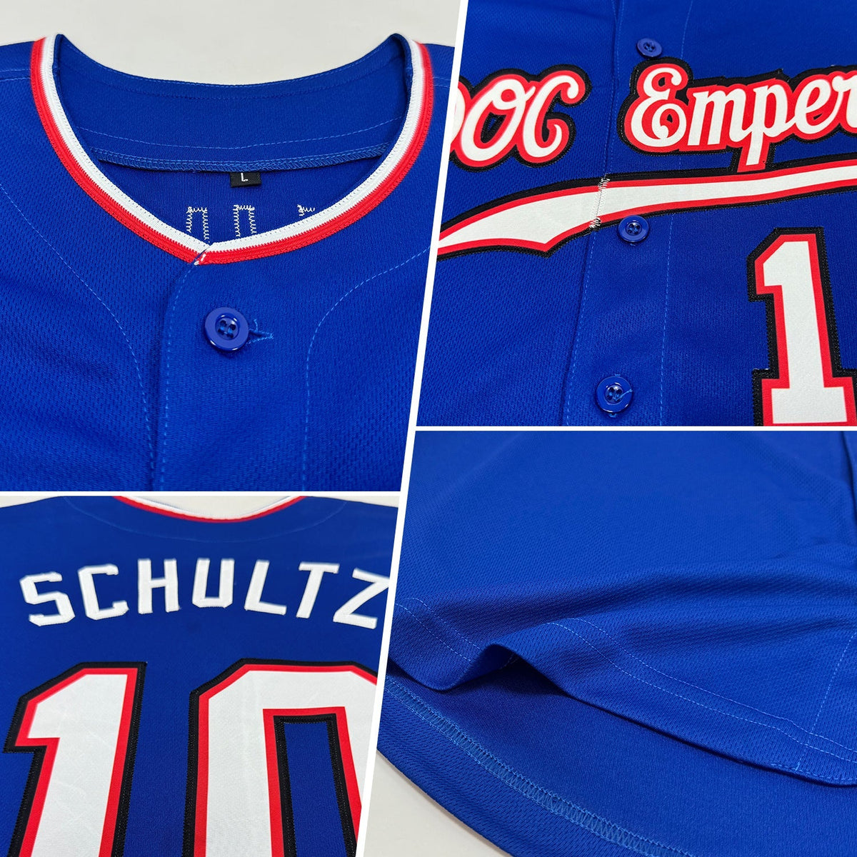 Custom Baseball Jersey - Royal White-Red - Style Royal0072