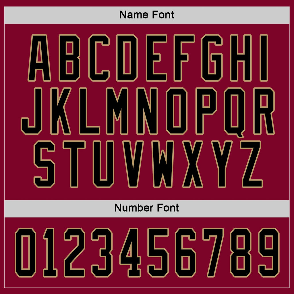 Custom Hockey Jersey - Maroon Black-Old Gold - Style Maroon0043