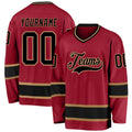 Custom Hockey Jersey - Maroon Black-Old Gold - Style Maroon0043