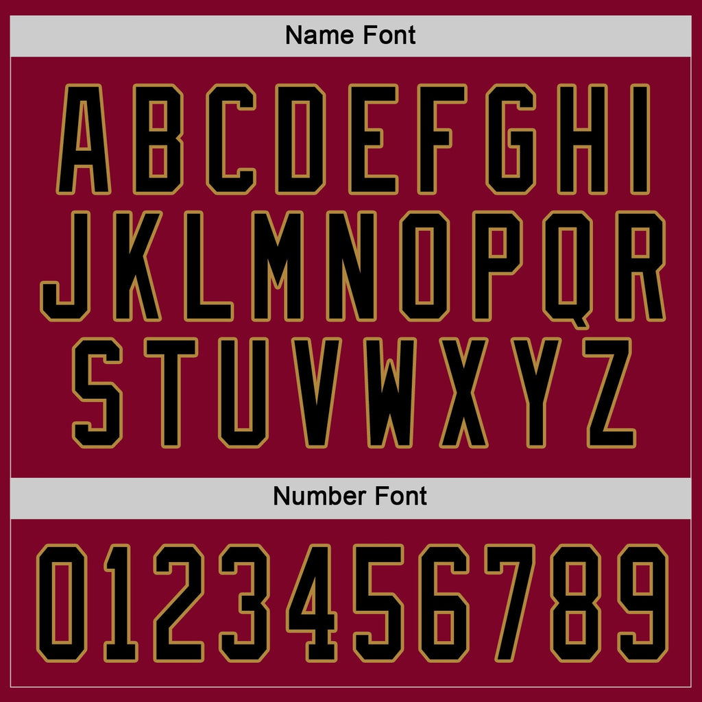 Custom Hockey Jersey - Maroon Black-Old Gold - Style Maroon0060