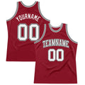 Custom Basketball Jersey - Maroon White Black-Gray Throwback