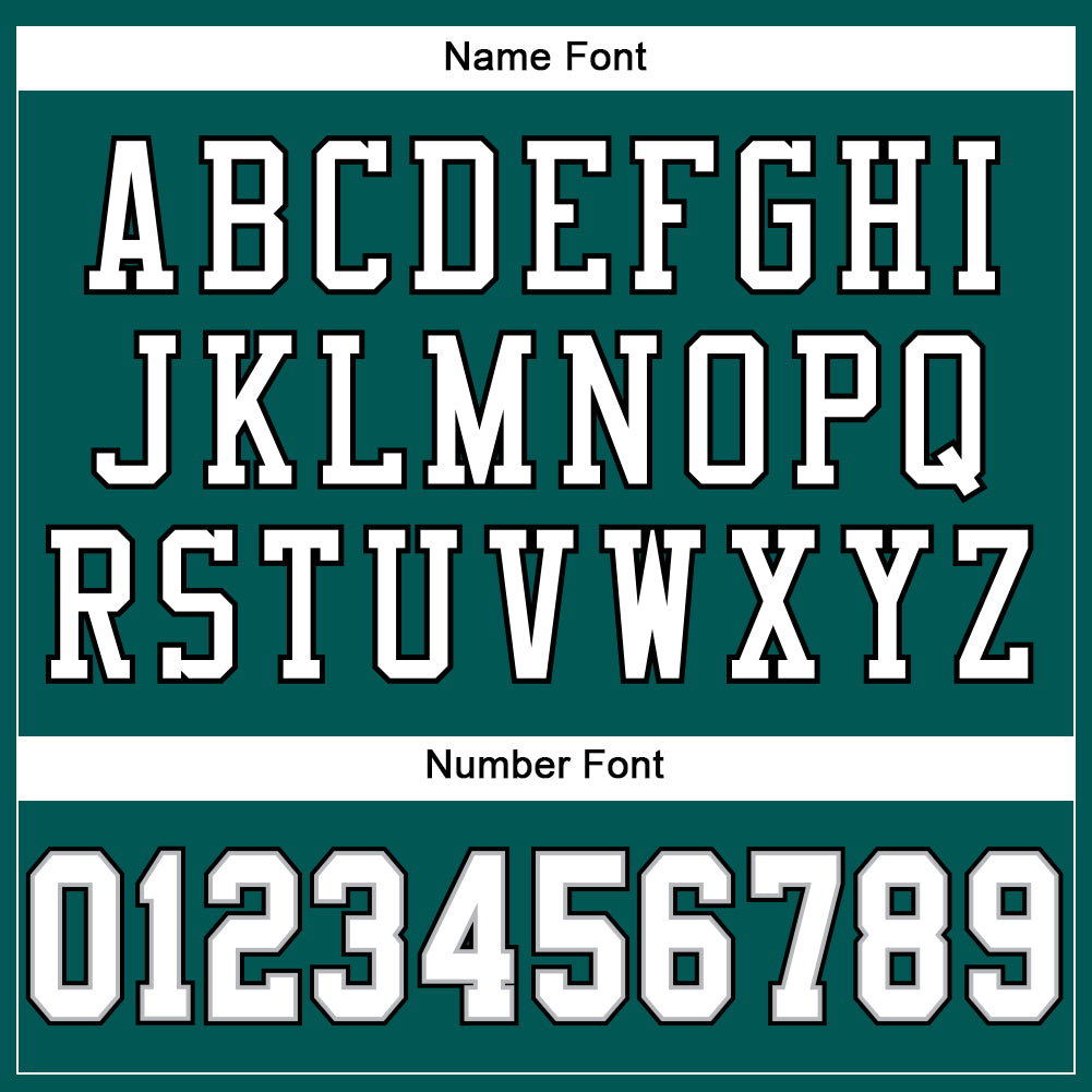 Custom Football Jersey - Midnight Green White Gray-Black Mesh