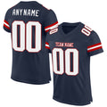 Custom Football Jersey - Navy White-Red Mesh - Style Navy0285