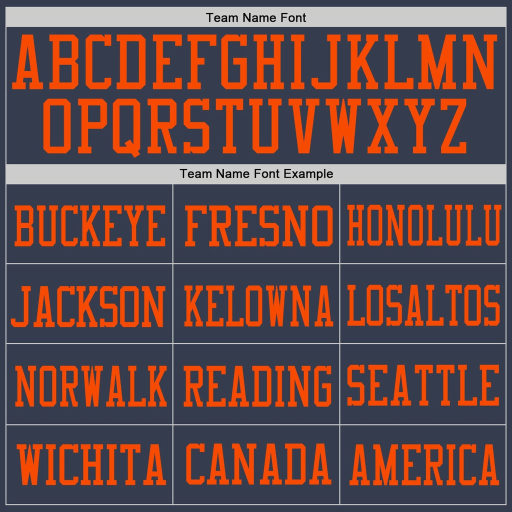 Custom Football Jersey - Navy Orange Mesh