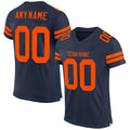 Custom Football Jersey - Navy Orange Mesh