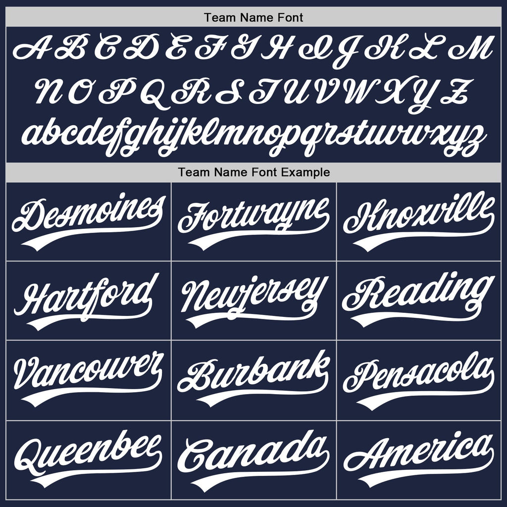 Custom Baseball Jersey - Navy White