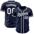Custom Baseball Jersey - Navy White