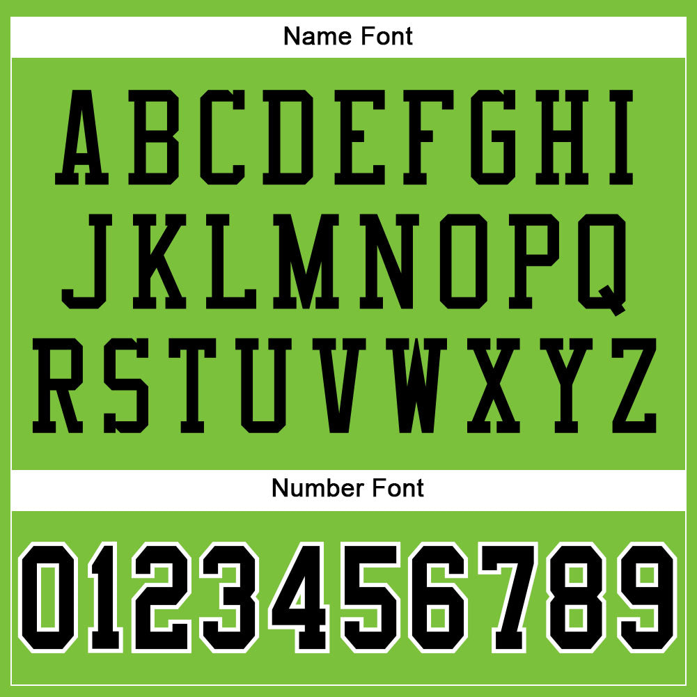 Custom Football Jersey - Neon Green Black-White Mesh