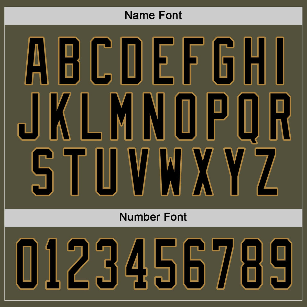 Custom Hockey Jersey - Olive Black-Old Gold Salute To Service - Style Olive0118