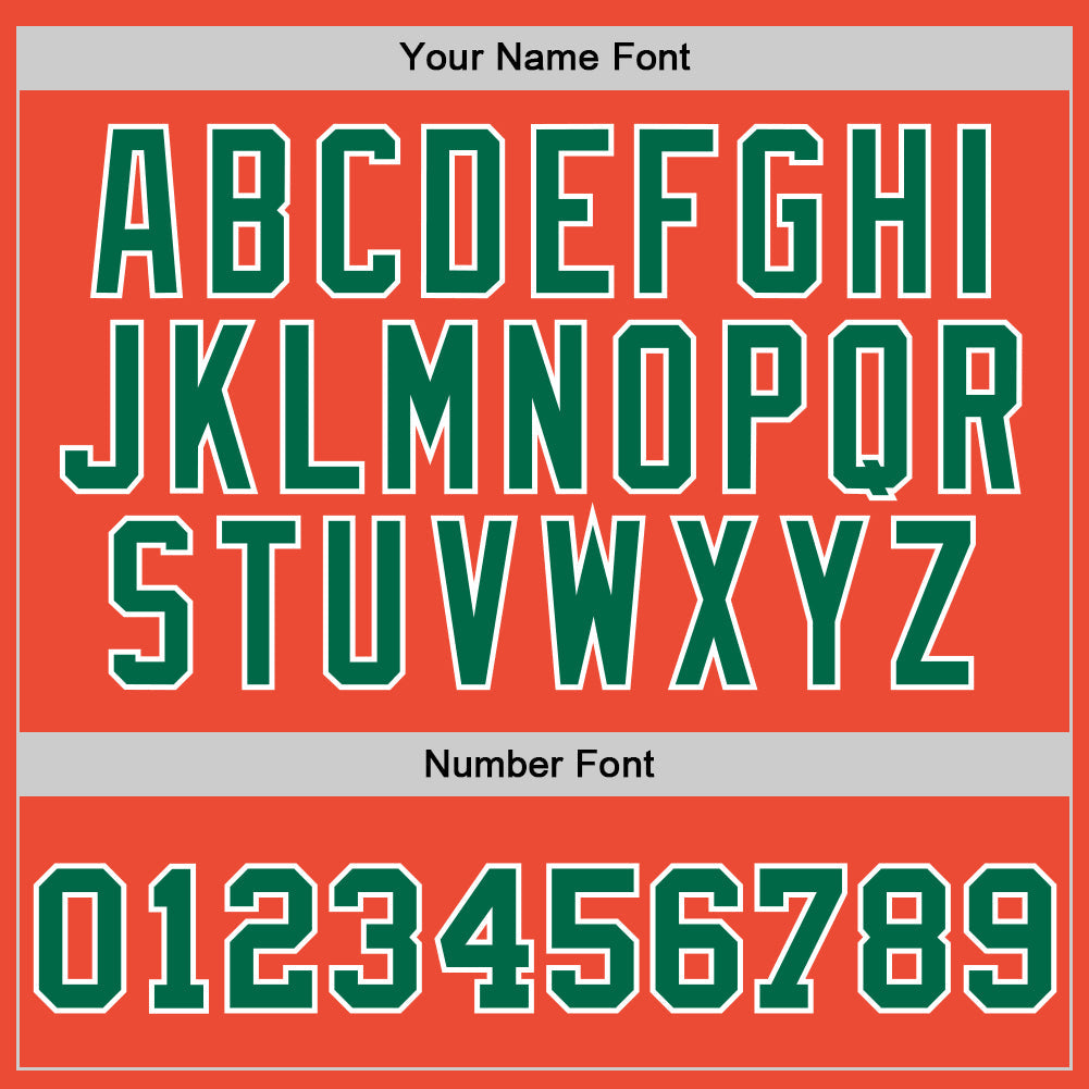 Custom Basketball Jersey - Orange Kelly Green-White Throwback