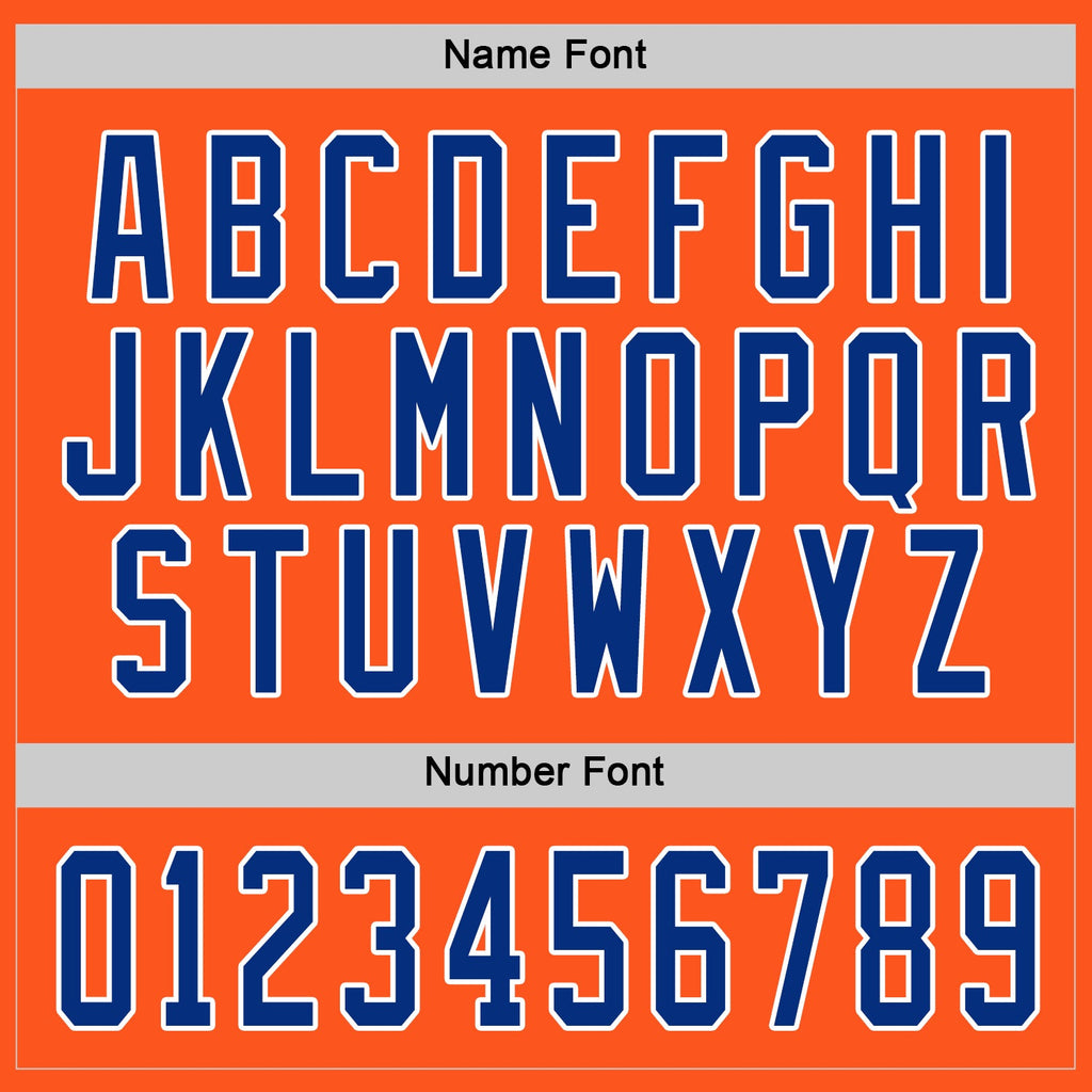Custom Hockey Jersey - Orange Royal-White - Style Orange0240