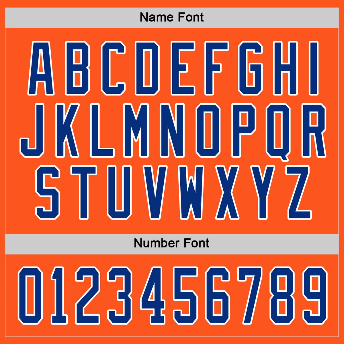 Custom Hockey Jersey - Orange Royal-White - Style Orange0240