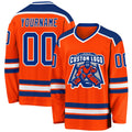 Custom Hockey Jersey - Orange Royal-White - Style Orange0240
