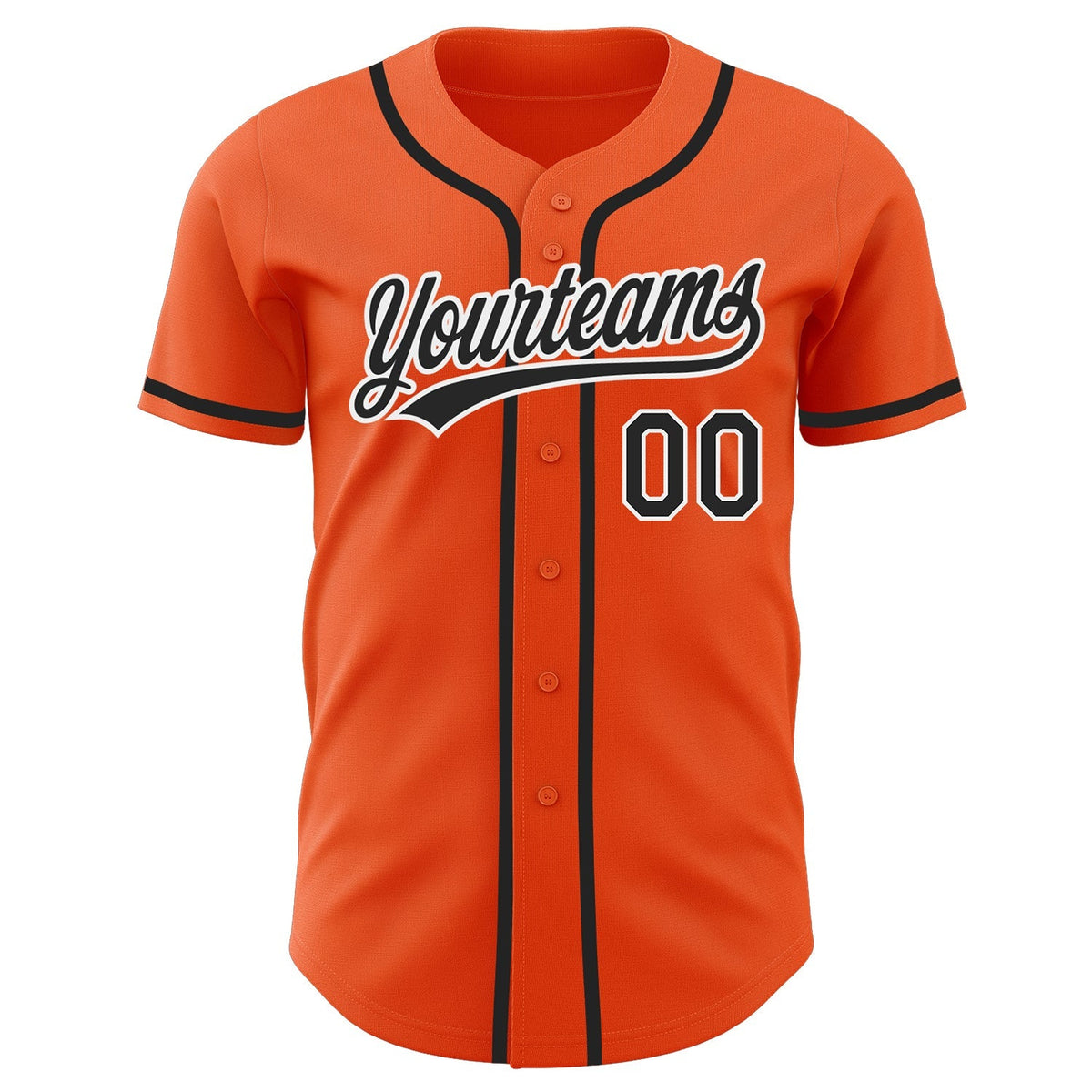 Custom Baseball Jersey - Orange Black-White