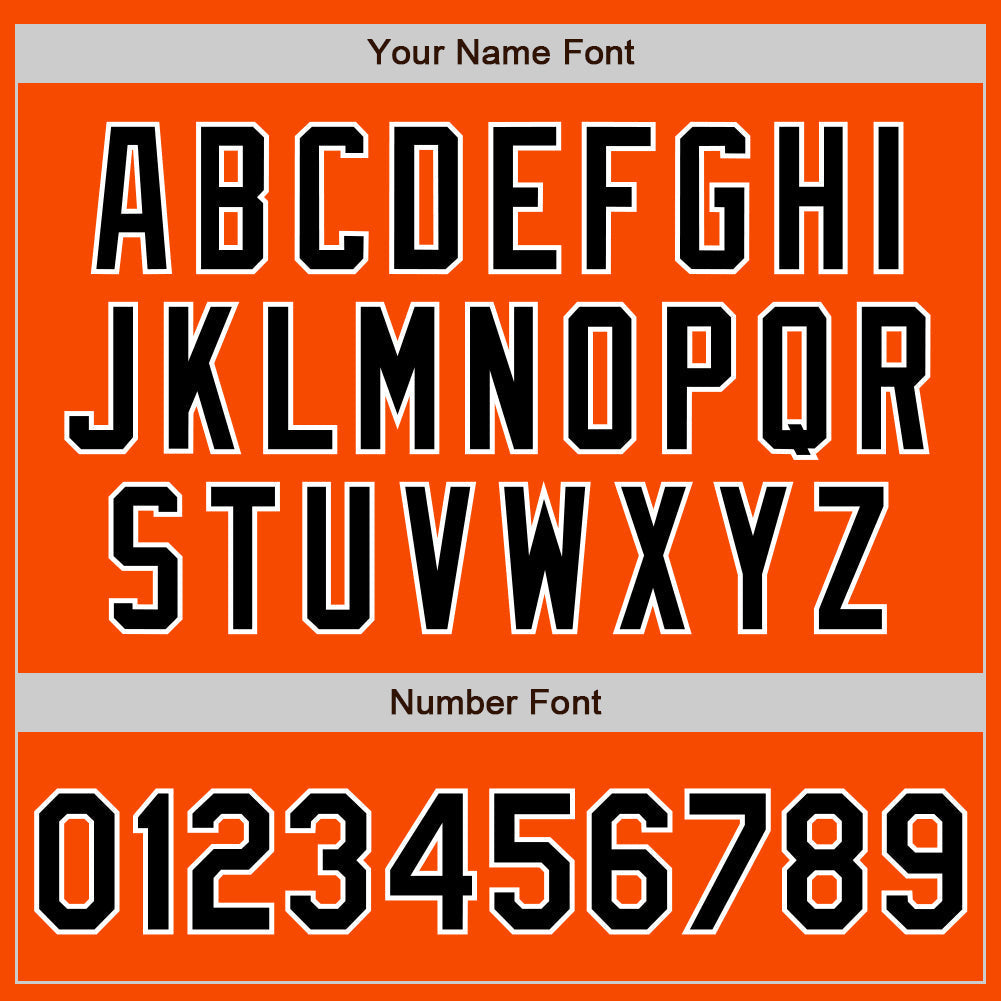 Custom Baseball Jersey - Orange Black-White
