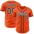 Custom Baseball Jersey - Orange Black-White